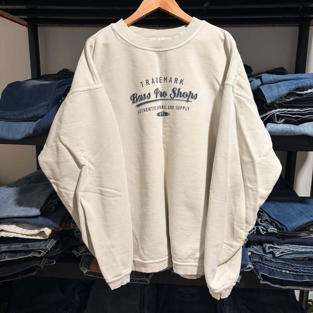 Bass Pro Shops Trademark Crewneck Sweatshirt Off White